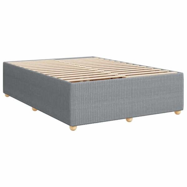 Maison Exclusive - Boxspring säng med madrass Ljusgrå 140 x 190 cm Tyg