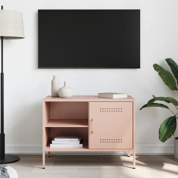 Maison Exclusive - TV-møbel rosa 68x39x50,5 cm stål