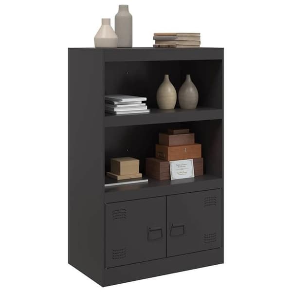 Maison Exclusive - Svart buffé 67x39x107 cm stål