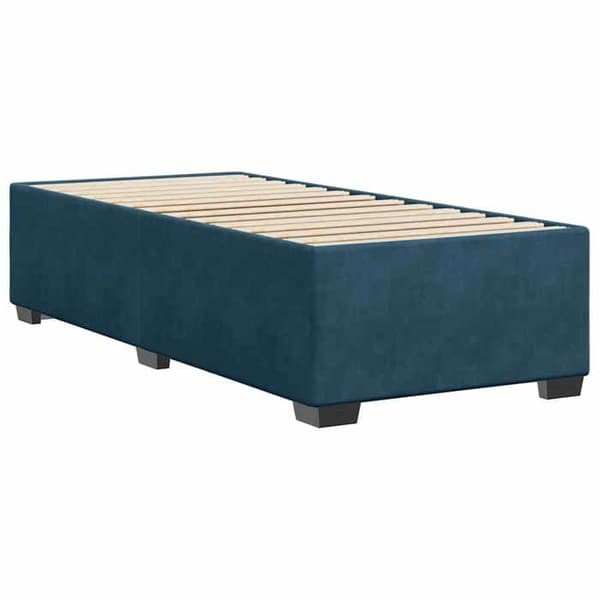 Maison Exclusive - Sängram utan madrass blå 100x200 cm sammet
