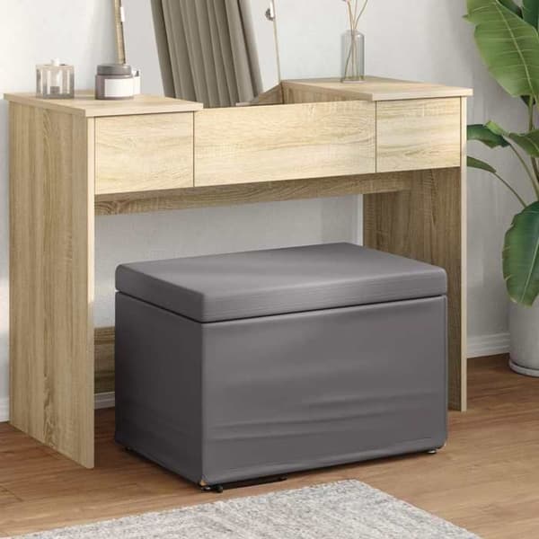 Taburetti - MAISON EXCLUSIVE - Ilman selkänojaa - Harmaa - 61x41x40 cm - Kangas Grå