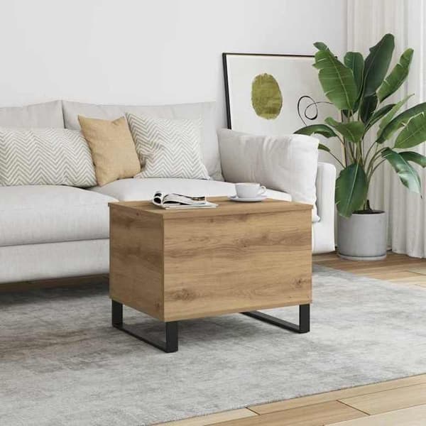 Maison Exclusive - Bænk i håndlavet egetræ 60x44,5x45 cm ingeniørtræ