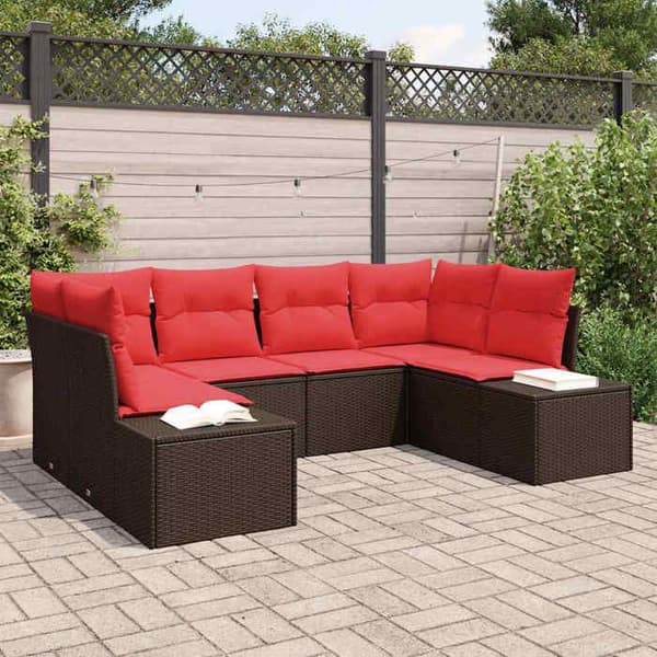 Maison Exclusive - Trädgårdsoffmöbelset 6 pc 6-sits