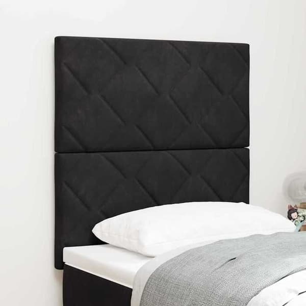 Hovedgærde - EKSKLUSIV HUS - 80 cm - Sort - Velour - Justerbar højde Svart
