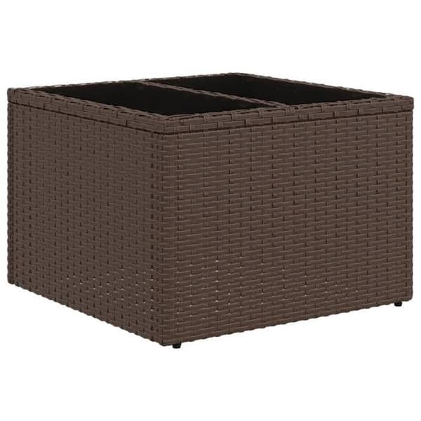 Maison Exclusive - Trädgårdsmöbler med kuddar 5 delar brun flätad resin