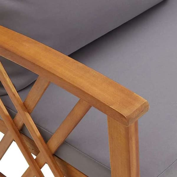 Maison Exclusive - Havegruppe 2 stk med puder i solid akacietræ