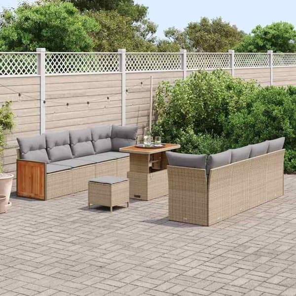 Maison Exclusive - 12 stk. have-sofa sæt i beige og lys grå beige