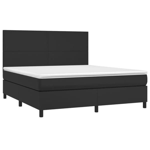 Maison Exclusive - Seng med lameller og madras Sort 180x200 cm Similæder