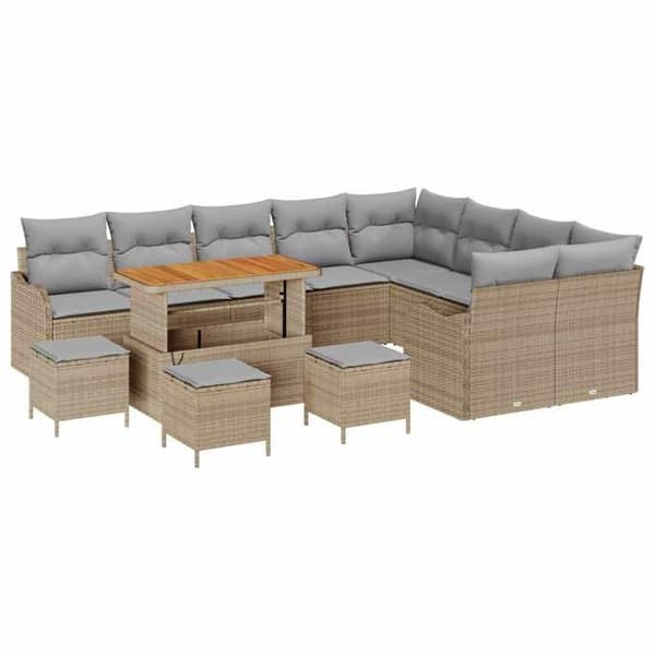Maison Exclusive - 13-delars trädgårdsoff-set 12-sits