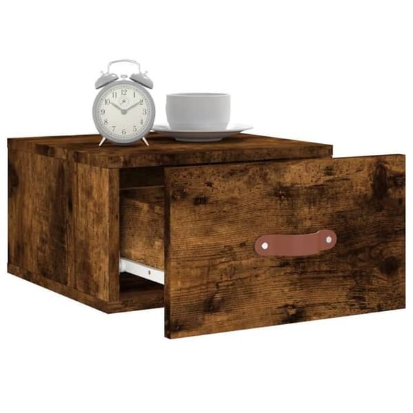 Maison Exclusive - Väggmonterade sängbord 2 st rökig ek 35x35x20 cm rökt ek