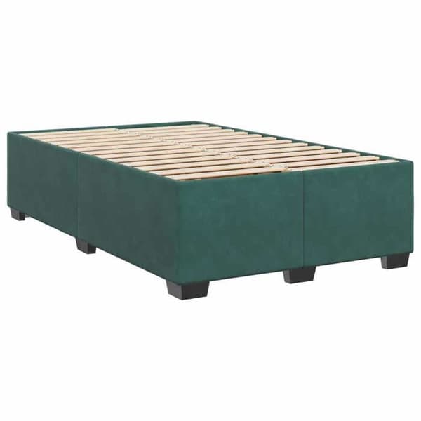 Maison Exclusive - Boxspring säng med mörkgrön madrass 120 x 200 cm Sammet Mörkgrön