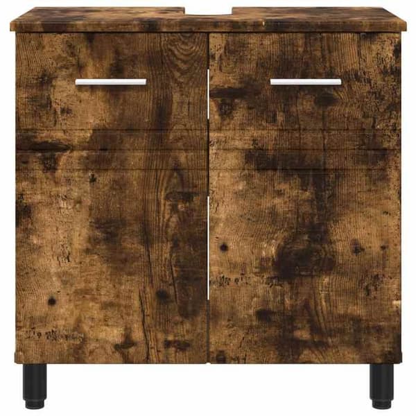 Maison Exclusive - Badeværelsesvaskeskab Røget eg 60 x 35 x 60 cm