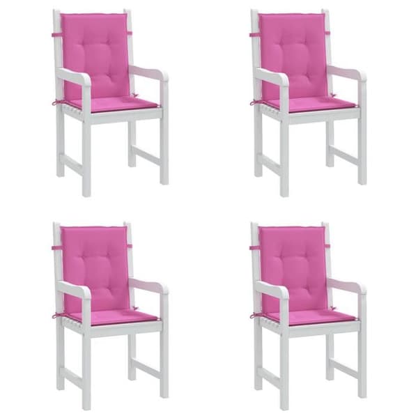 Maison Exclusive - Stolar med låg ryggstöd, 4-pack, rosa tyg Ros