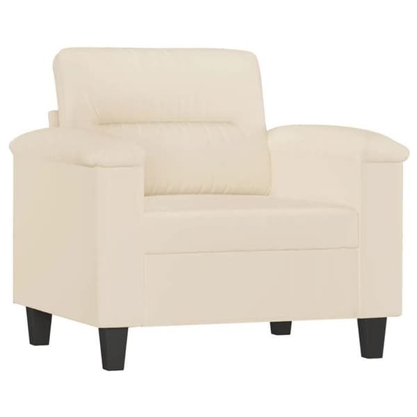 Maison Exclusive - 4-delars soffgrupp med beige mikrofiberkuddar beige