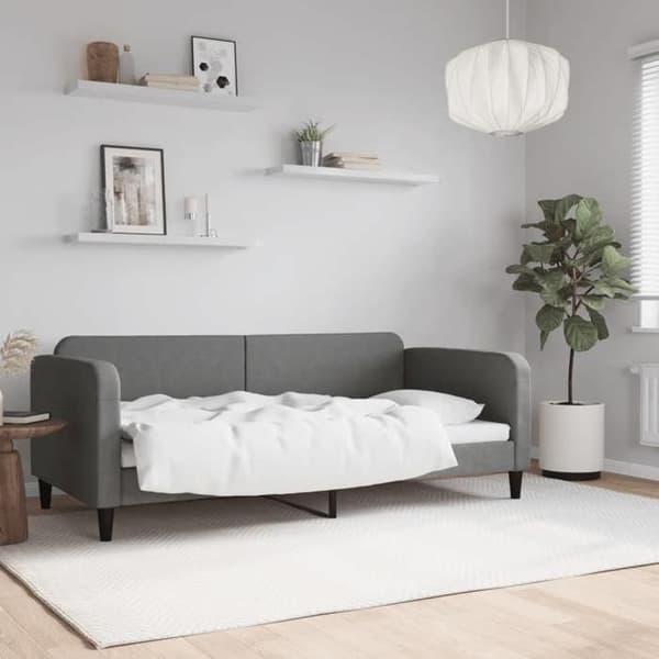 Maison Exclusive - Sengebund uden madras grå 90x190 cm stof