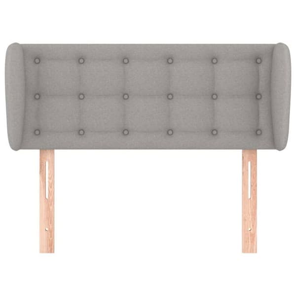 Maison Exclusive - Päätylevy korvilla Vaaleanharmaa 93x23x78/88 cm Kangas Ljusgrått