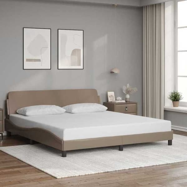 Maison Exclusive - Sängram Dover cappuccino 180x200 cm konstläder