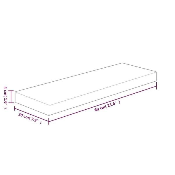 Maison Exclusive - Hyldepanel 60x20x4 cm Ubehandlet massivt egetræ