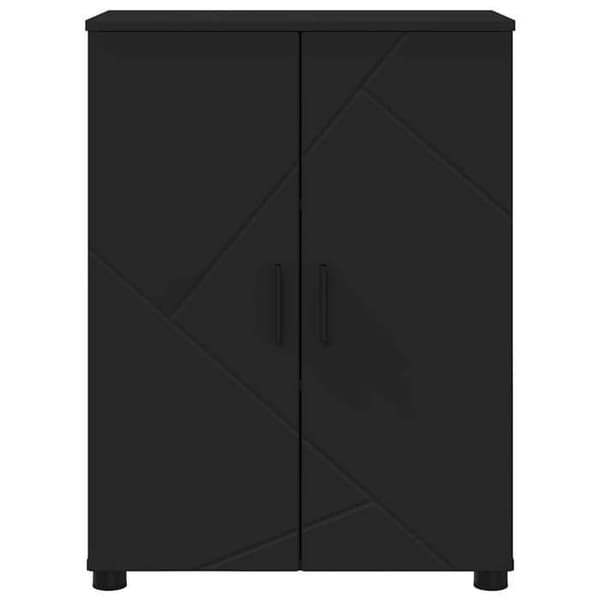 Maison Exclusive - Badeværelsesskab med opbevaring Sort 60 x 35 x 80 cm