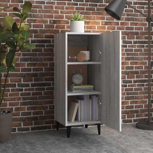 Maison Exclusive - Buffet Sonoma grå 34,5x34x90 cm Ingenjörsträ
