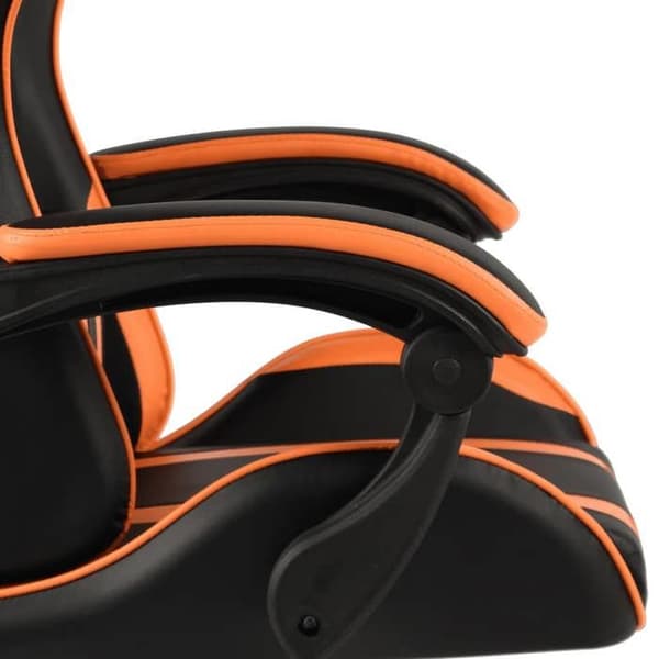 Maison Exclusive - Videospilstol i sort og orange kunstlæder svart och orange