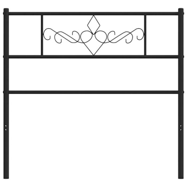 Sort metal sengegavl 75 cm90 [cm]