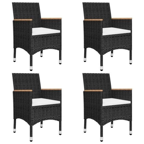 Maison Exclusive - Have spisebordssæt 5 stk Sort