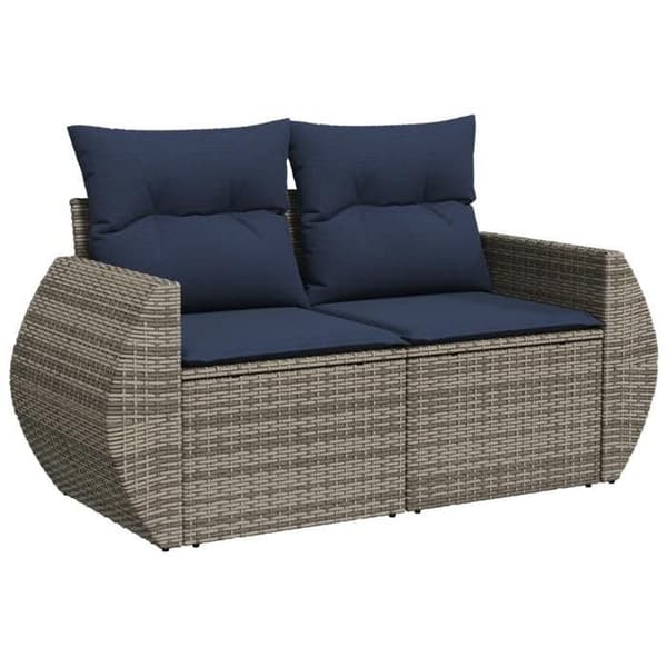 Modulær have-sofa - EKSKLUSIV HUS - Modulær - Grå - 10 dele - Holdbart PE-rattan Grå