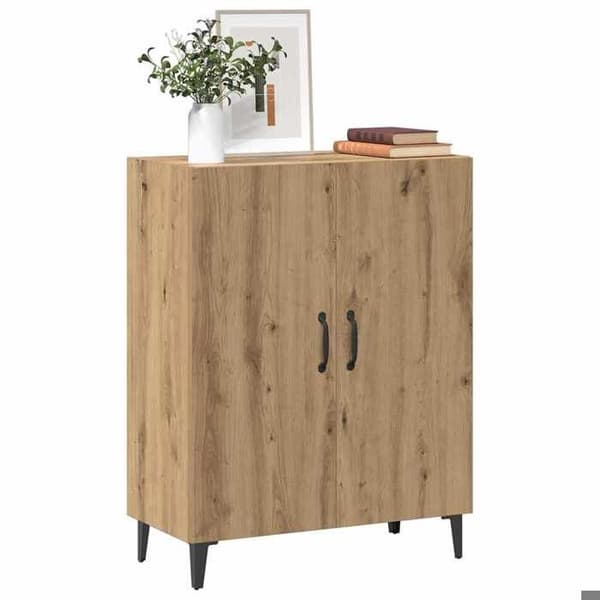 Maison Exclusive - Buffet i egetræ, håndlavet 70x34x90 cm, ingeniørtræ