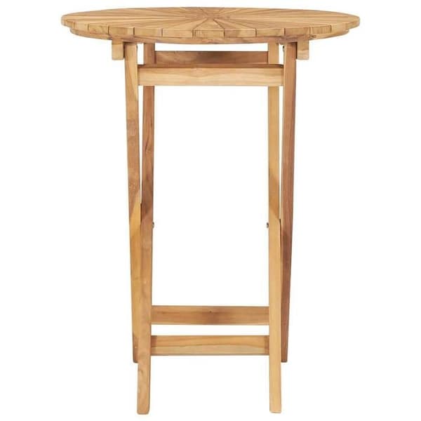 Maison Exclusive - Sammenklappeligt havebord Ø 60 cm Solid teaktræ
