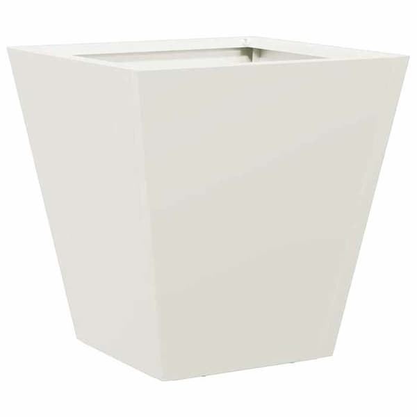 Maison Exclusive - Vit kruka 30x30x30 cm stål