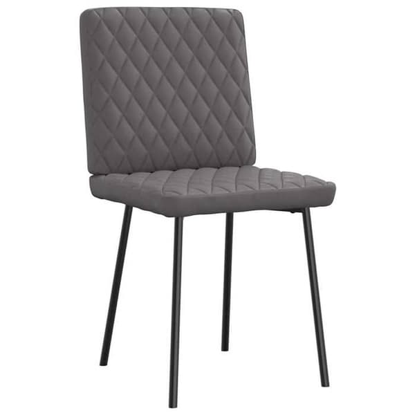 Maison Exclusive - Matstolar set om 2 grå konstläder