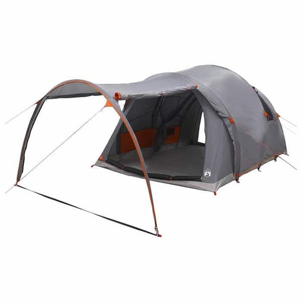 Maison Exclusive - Tunnel telt Grå og orange 6 personer Polyester og Stål