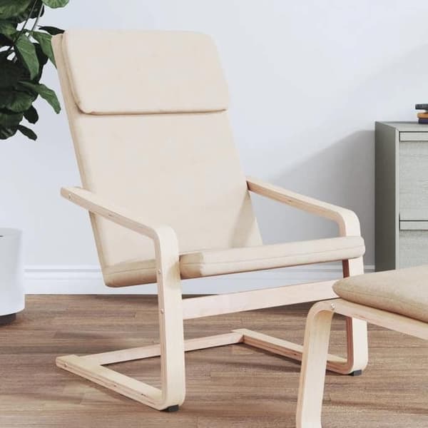 Maison Exclusive - Avkopplingsstol Creme Tyg Grädde
