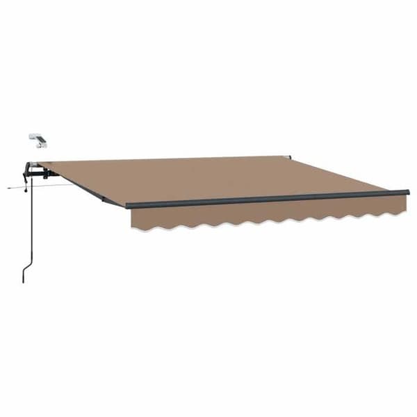 Maison Exclusive - Elektrisk markis med LED och sensor 5 x 3 m Taupe Mol