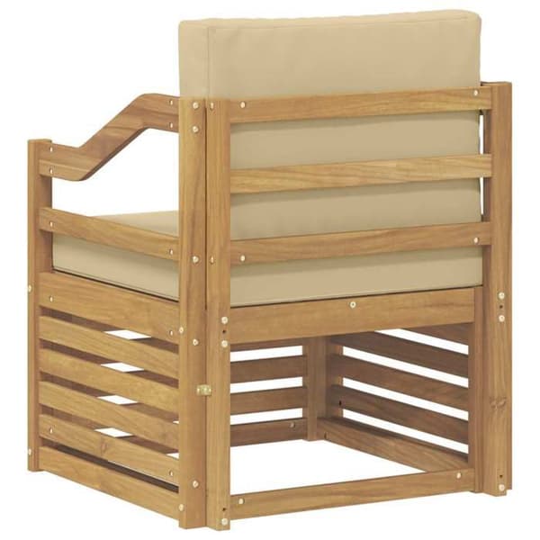 Maison Exclusive - Utomhussoffor i polyester vit och beige vit och brun