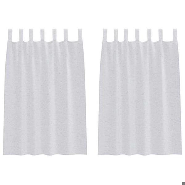 Verho - MAISON EXCLUSIVE - 2 kappaletta - Vaaleanharmaa - 140 x 140 cm - Polyesteri Ljusgrått