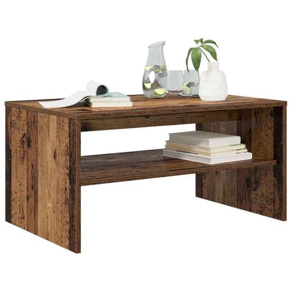 Bord - EKSKLUSIV HUS - 80 x 50 x 40 cm - Ingeniørtræ - Rektangulær - Indbyggede hylder