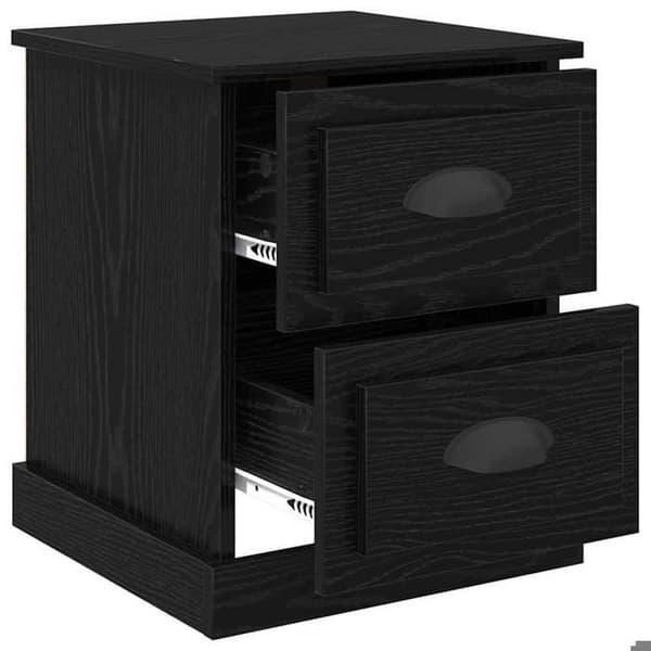 Maison Exclusive - Natbord Sort eg 39 x 39 x 47,5 cm