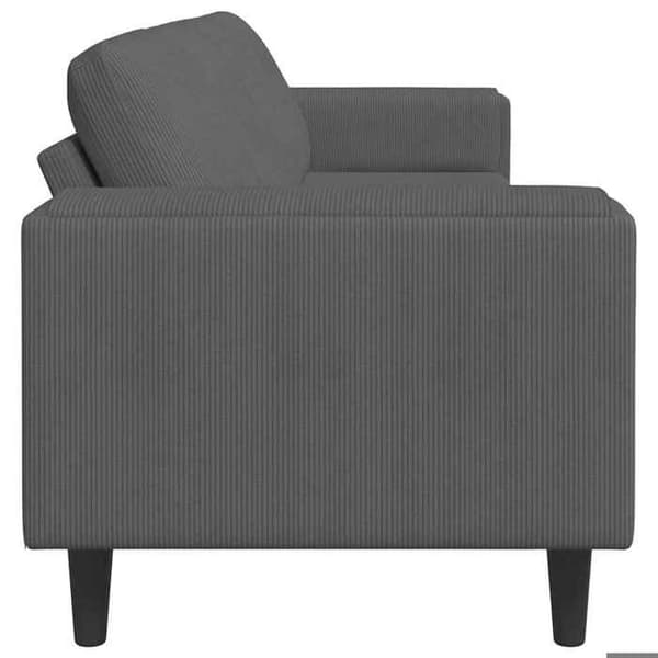 Soffa - EXKLUSIVT HUS - Modern - Mörkgrå - Kordfluwel - 250 x 77 x 76 cm Mörkgrå