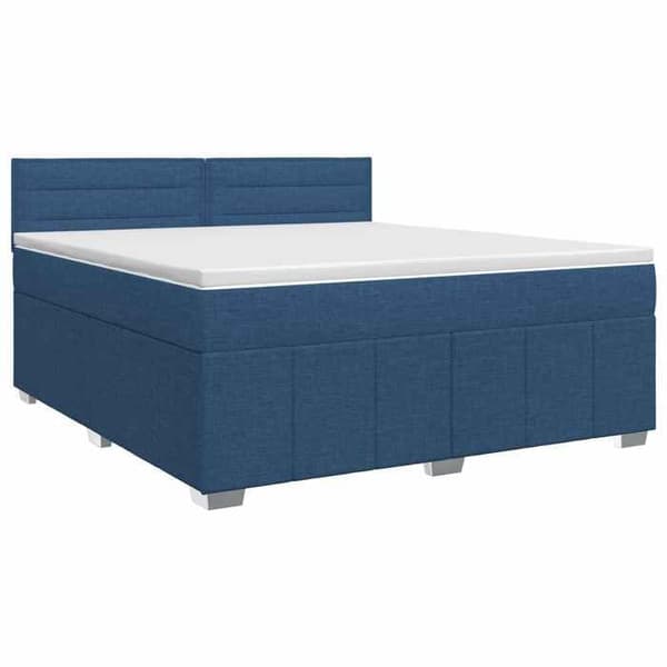 Maison Exclusive - Boxspring säng med madrass Blå 140 x 200 cm Tyg Blå