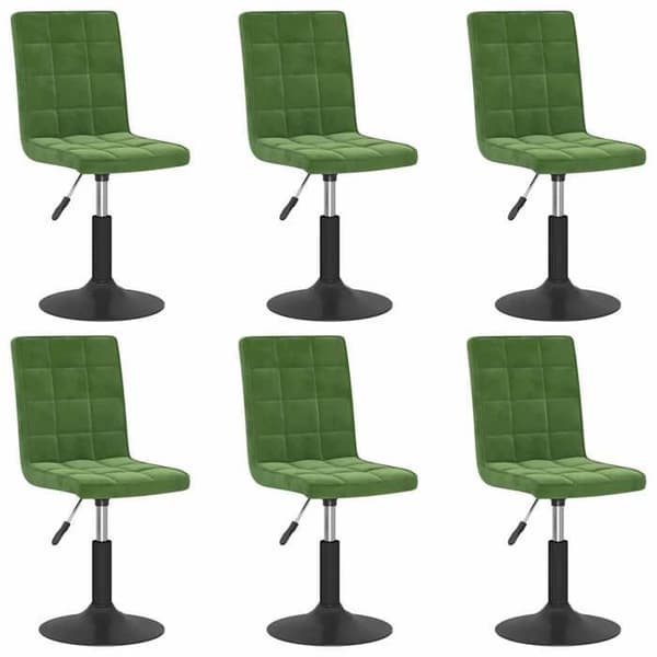 Maison Exclusive - Snurrande matstolar set om 6 mörkgrön sammet Mörkgrön