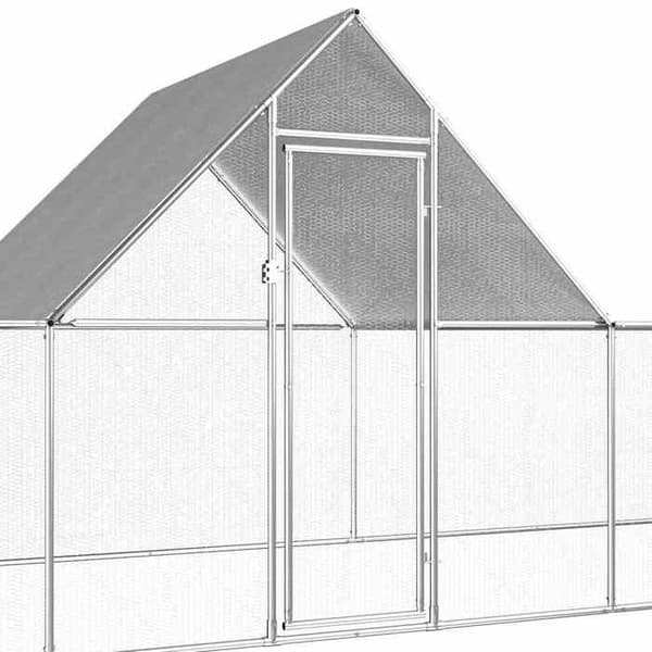 Maison Exclusive - Kanala 14 x 2 x 2 m Galvanoitu teräs silver-
