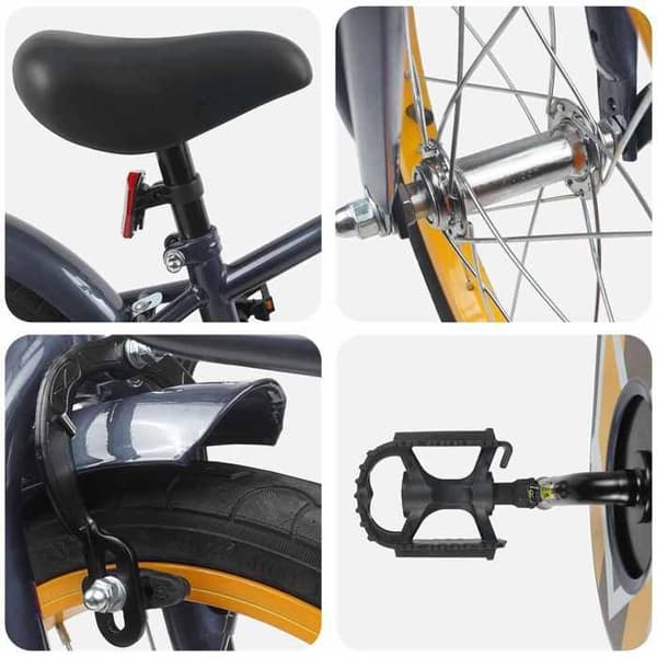 Maison Exclusive - Cykel för Barn 16 Tum för 4-6 år Mörkgrå Mörkgrå