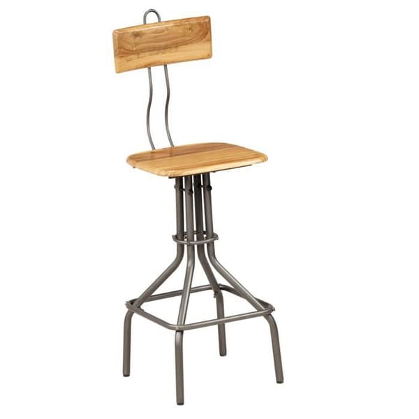 Maison Exclusive - Barstolar set om 2 i massivt återvunnet teak