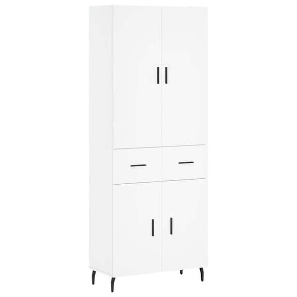 Maison Exclusive - Buffé hög Vit 69,5x34x180 cm Ingenjörsträ Vit