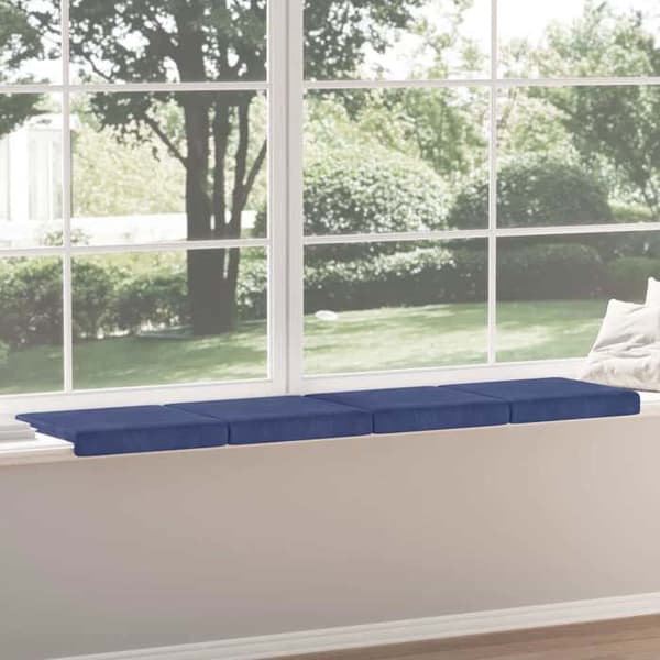 Maison Exclusive - Bänkdyna 4 st Sammet Blå djup 35 cm