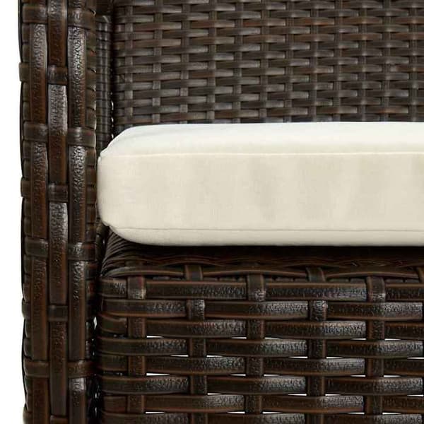 Maison Exclusive - Trädgårdsstol med kudde Flätad resin Brun brun