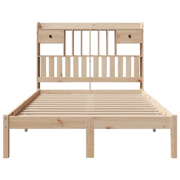 Maison Exclusive - Kirjahyllyvuode ilman patjaa 135x190 cm massiivipuusta