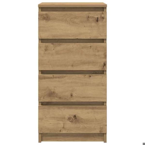 Maison Exclusive - Buffet i håndlavet egetræ 37,5x35x76 cm i ingeniørtræ